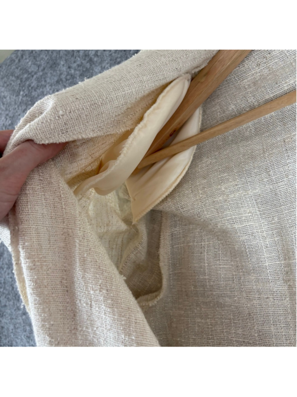 Vintage Rayon Linen Blend Blazer Petite 14 Cream Coastal Grandma - Picture 8 of 14